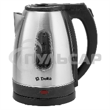 Чайник электрический DELTA DL-1114 нерж. с серым