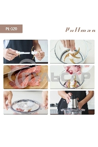 Измельчитель электрический Pullman PL-320, 1000Вт, 6 лезвий, стеклянная чаша 3 л