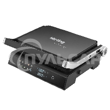 Гриль KORTING KGPA 0403 W Infinity, мощность 2000 Вт, сенсорное управление, цветной дисплей, 10 автоматических программ, раздельная регулировка температуры верхней и нижней панелей, температура от 90 до 230 градусов, таймер, цвет черный