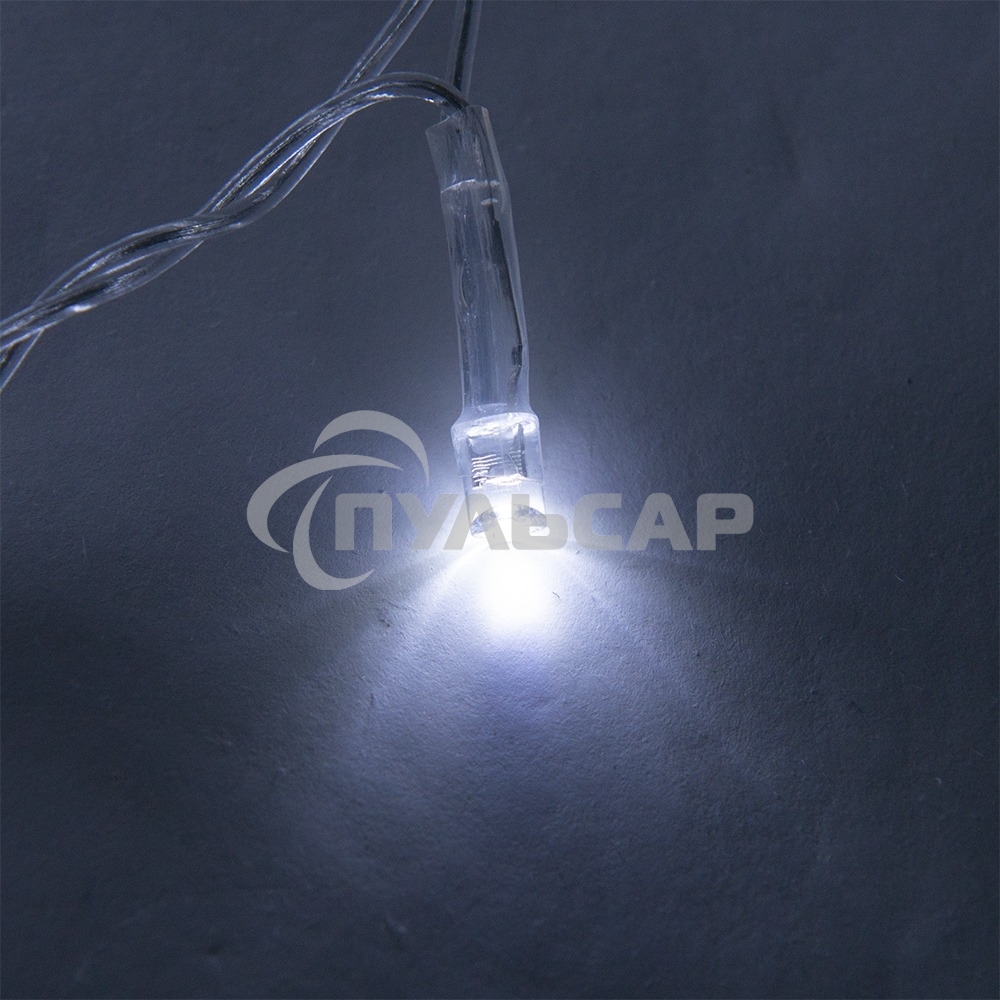 Гирлянда светод. Funray Занавес CL-320W, 3*2,5м,320LED,хол.белый,прозрачный шн. 2,5м,220в,IP20,контр