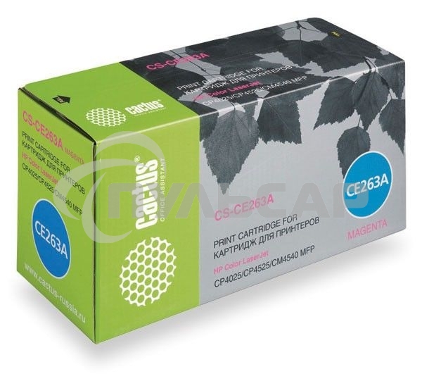 Картридж лазерный Cactus CS-CE263A пурпурный (11000 стр.) для HP LJ CP4025/CP4525/CM4540