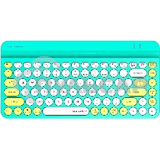 Клавиатура беспроводная A4Tech Fstyler FBK30, USB, Bluetooth/Радиоканал, зеленый