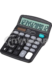 Калькулятор настольный Deli E837 черный 12-разр.