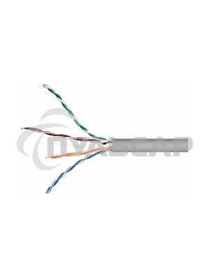 Кабель Cablexpert, UTP5e, 4 пары, 0.51 мм, CCA, однож., 305 м, серый