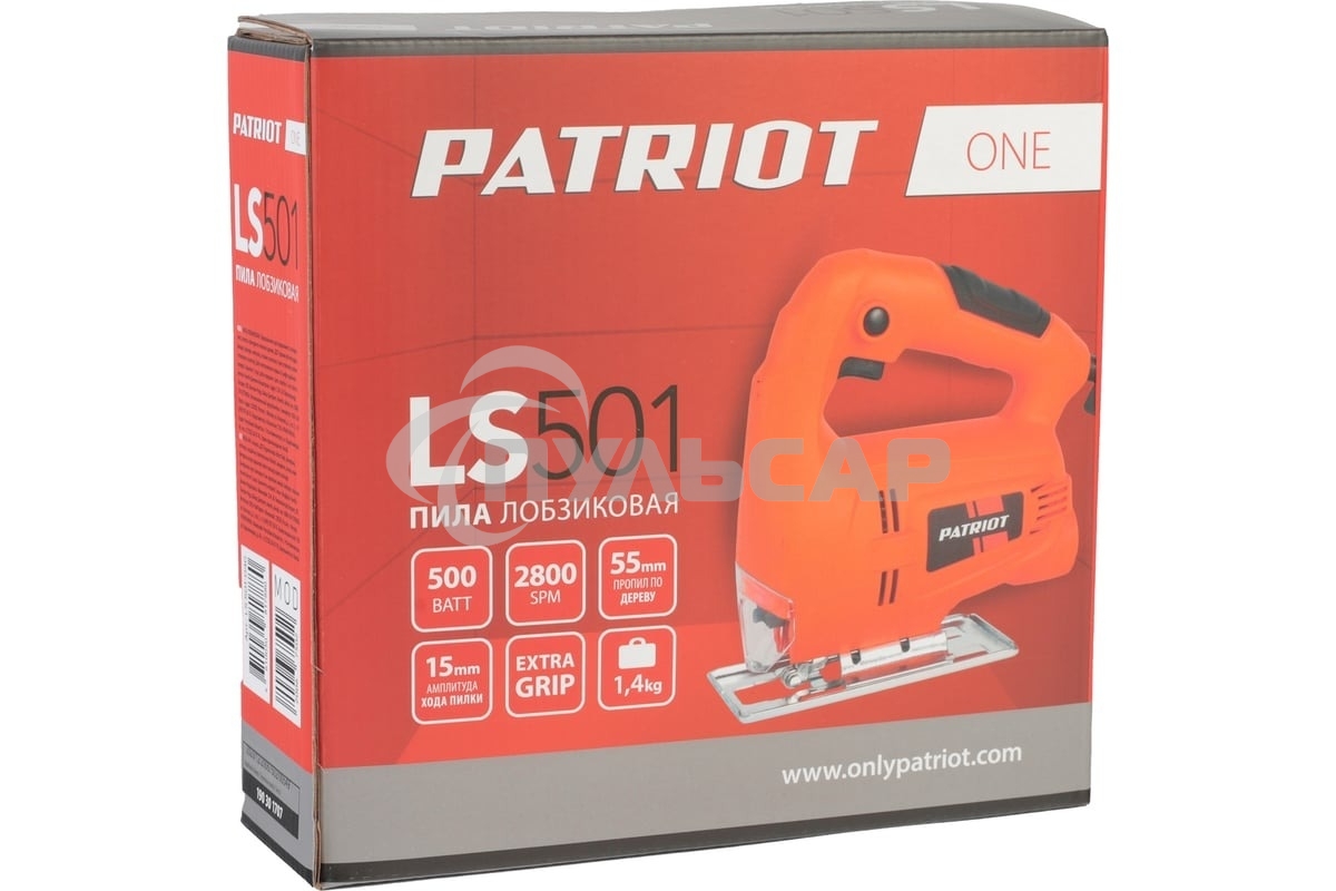 Лобзик Patriot LS 501 THE ONE мощность 500 Вт, макс. толщина дерева 55мм