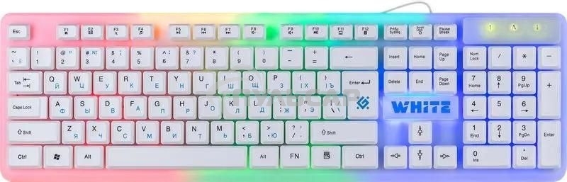 Клавиатура проводная Defender GK-172, USB, белый