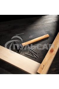 Молоток слесарный Denzel 300 г, кованый квадратный боек, буковая рукоятка