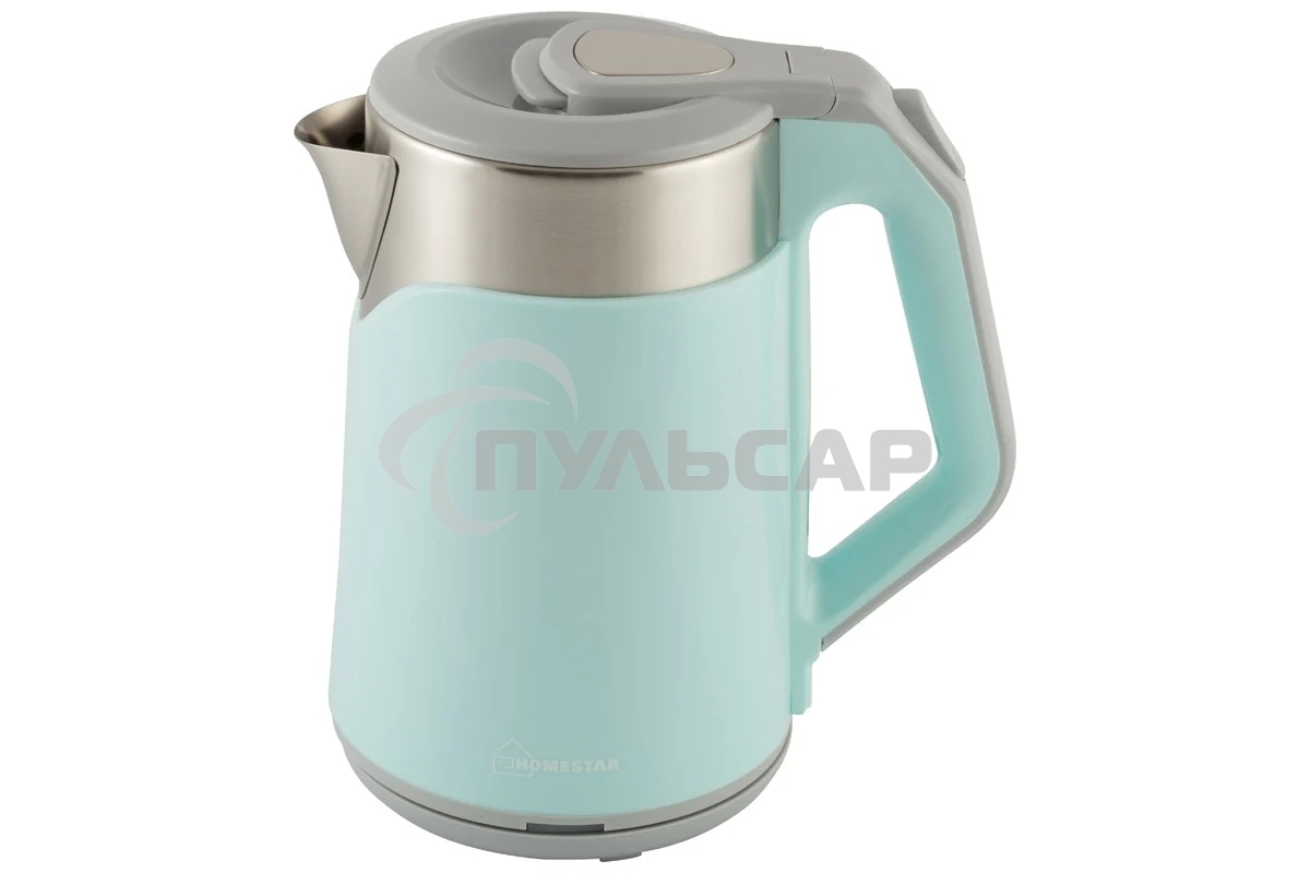Чайник электрический Homestar HS-1019 1,8 л стальной, голубой