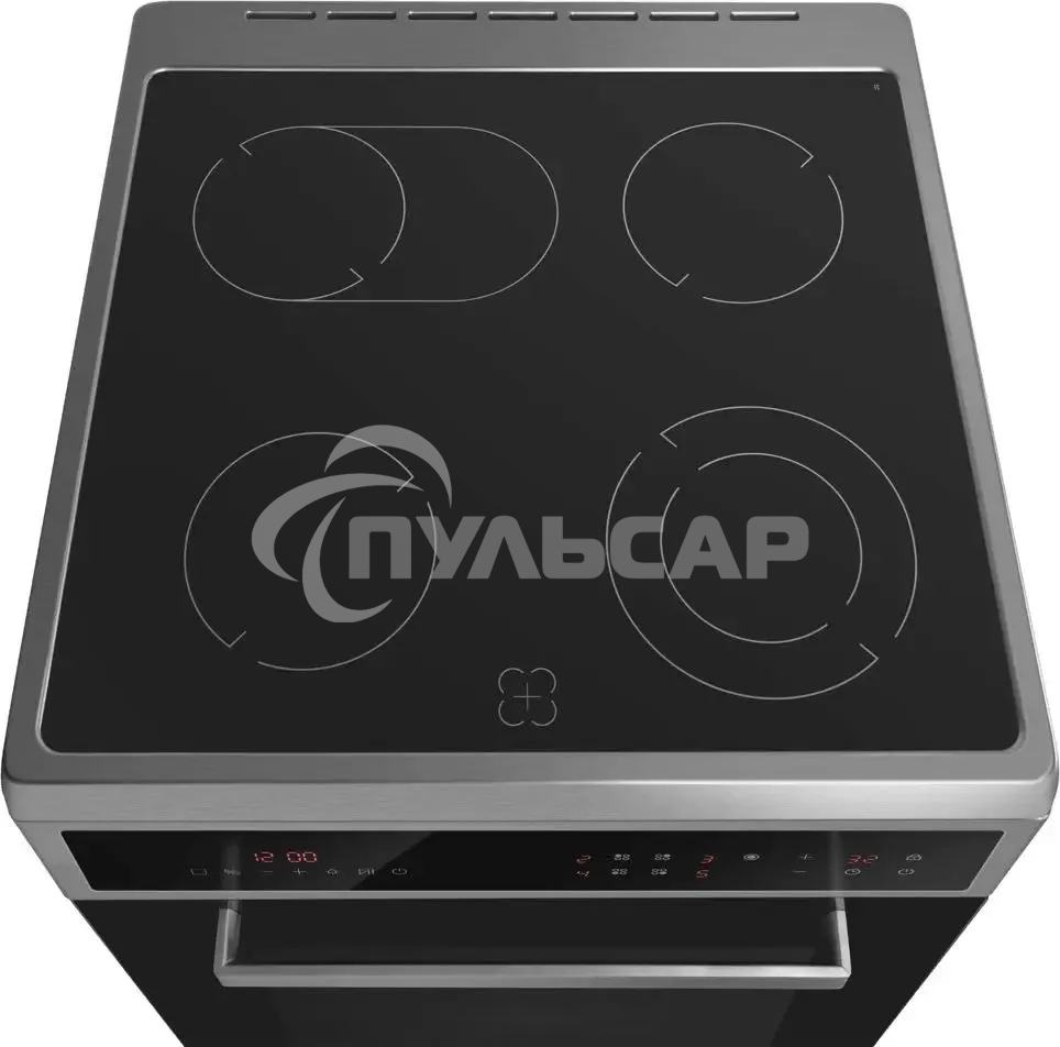 Плита электрическая Maunfeld MEC611CS10TD серебристый, конфорок 4 шт, духовка 59 л, 60 см x 85 см x 63 см