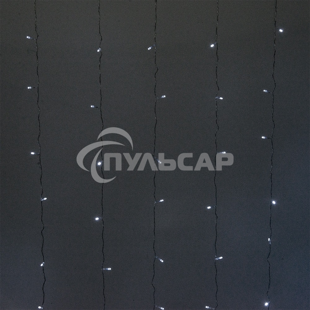 Гирлянда светод. Funray Занавес CL-320W, 3*2,5м,320LED,хол.белый,прозрачный шн. 2,5м,220в,IP20,контр
