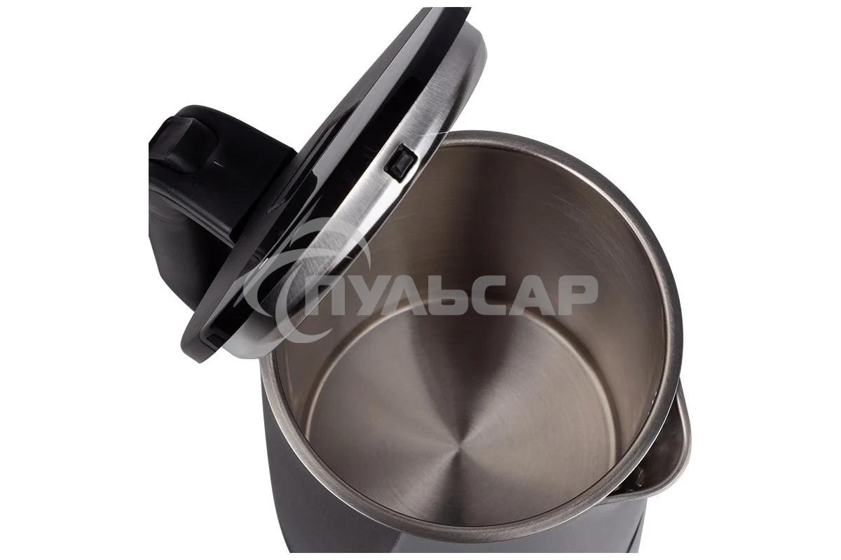 Чайник электрический Energy E-208 1,7 л,сталь, двойной корпус, черный, 2200 Вт (105731)