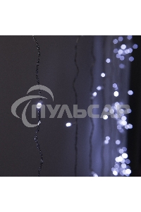 Гирлянда светод. Funray Занавес CL-320W, 3*2,5м,320LED,хол.белый,прозрачный шн. 2,5м,220в,IP20,контр