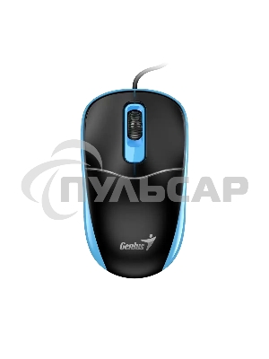 Мышь проводная Genius DX-111 черно-синий, 1200 dpi, USB, кнопки - 3