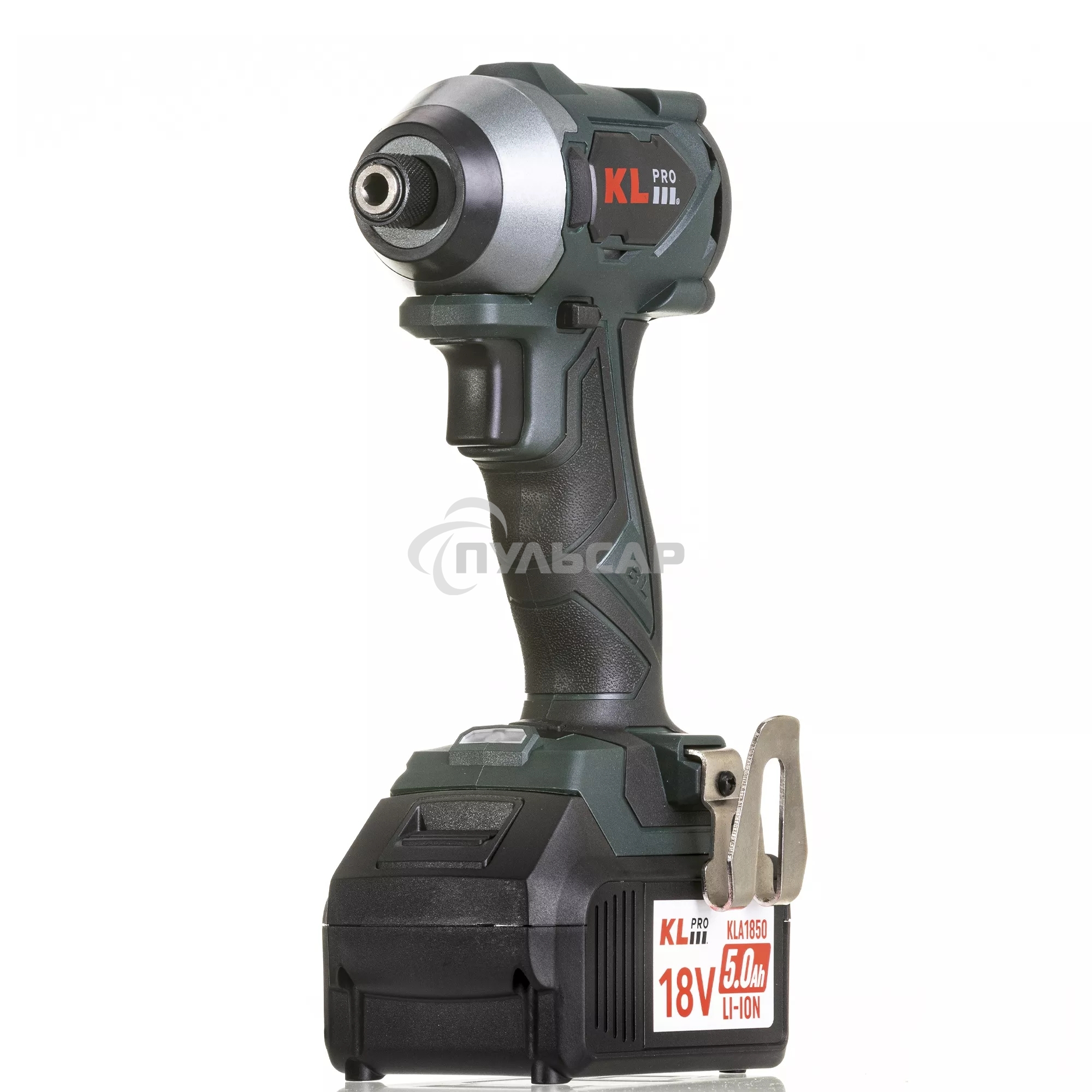 Профессиональный бесщеточный винтоверт аккумуляторный KLPRO KLDV18BH-50 (18В, Li-ion-2шт, 5.0А·ч, 220Нм, 2 скорости, подсветка,З/У,в кейсе)