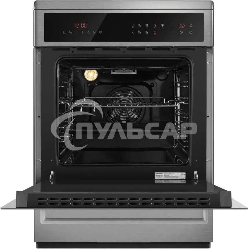 Плита электрическая Maunfeld MEC611CS10TD серебристый, конфорок 4 шт, духовка 59 л, 60 см x 85 см x 63 см