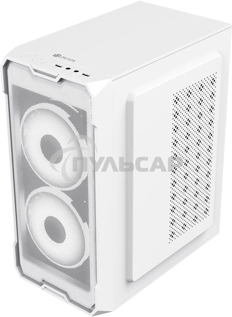 Компьютерный корпус Оклик OCC-MN302F белый без БП mATX 1xUSB 2.0 1xUSB 3.0 audio