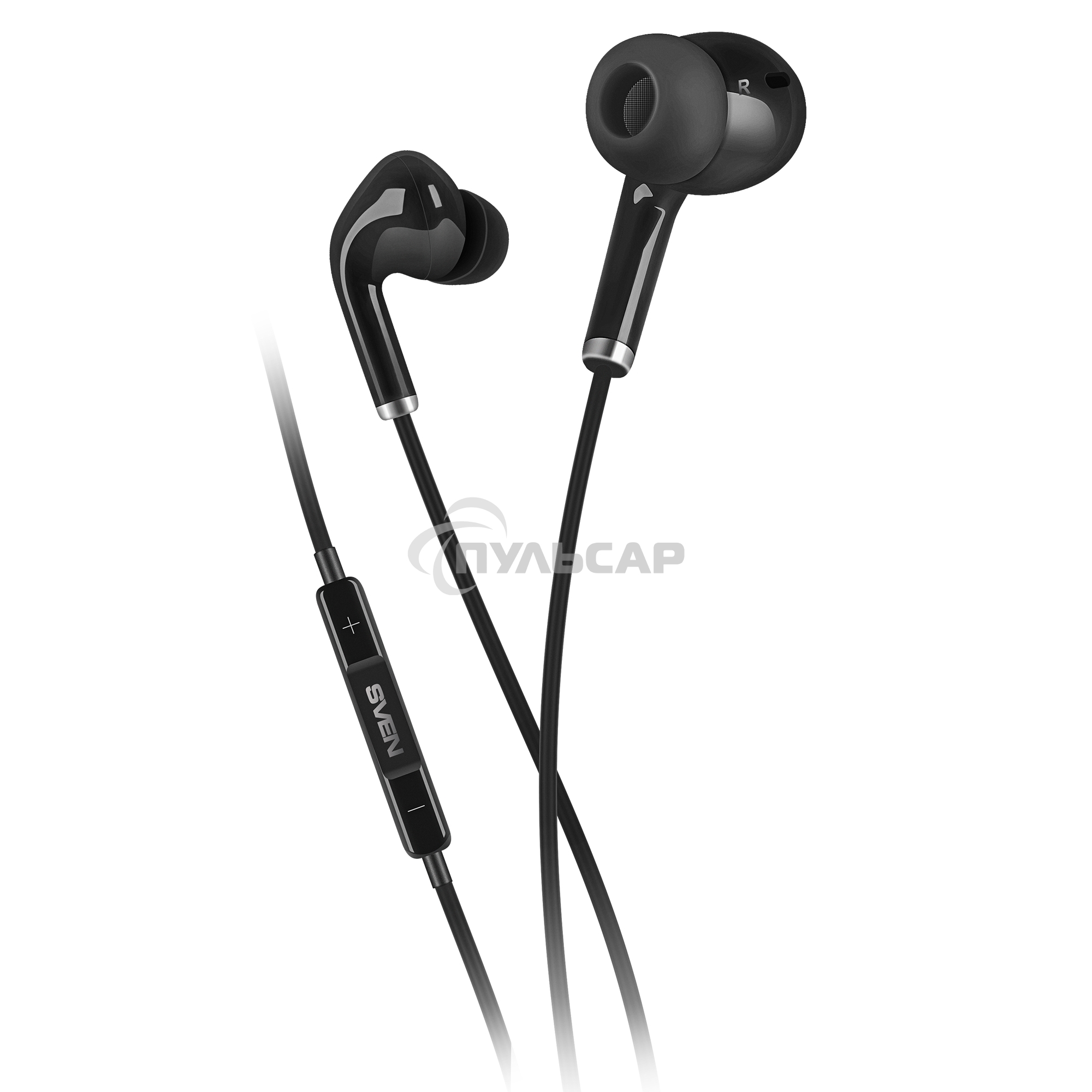 Наушники внутриканальные с микрофоном SVEN E-282M черный пульт