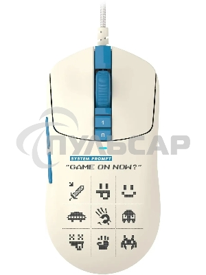 Мышь проводная A4Tech Bloody W72 Ultra Pixels Blue рисунок/бежевый/голубой, 20000 dpi, USB, кнопки - 7