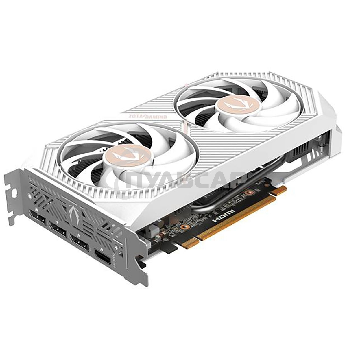 Видеокарта Zotac PCI-E 5.0 RTX 5060 TWIN EDGE OC WHITE ED NVIDIA GeForce RTX 5060 8Gb 128bit GDDR7 2527/28000 HDMIx1 DPx3 HDCP Ret белый