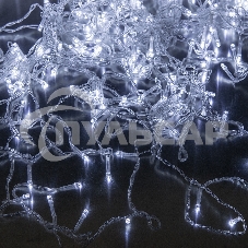 Гирлянда светод. Funray Занавес CL-320W, 3*2,5м,320LED,хол.белый,прозрачный шн. 2,5м,220в,IP20,контр