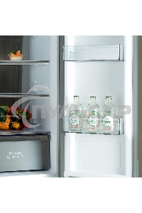 Холодильник Бирюса CD 496 TBG текстурированное черное стекло трехкамерный 334/162л морозилка снизу, NoFrost, Side by Side