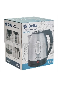 Чайник электрический DELTA DL-1114 нерж. с серым