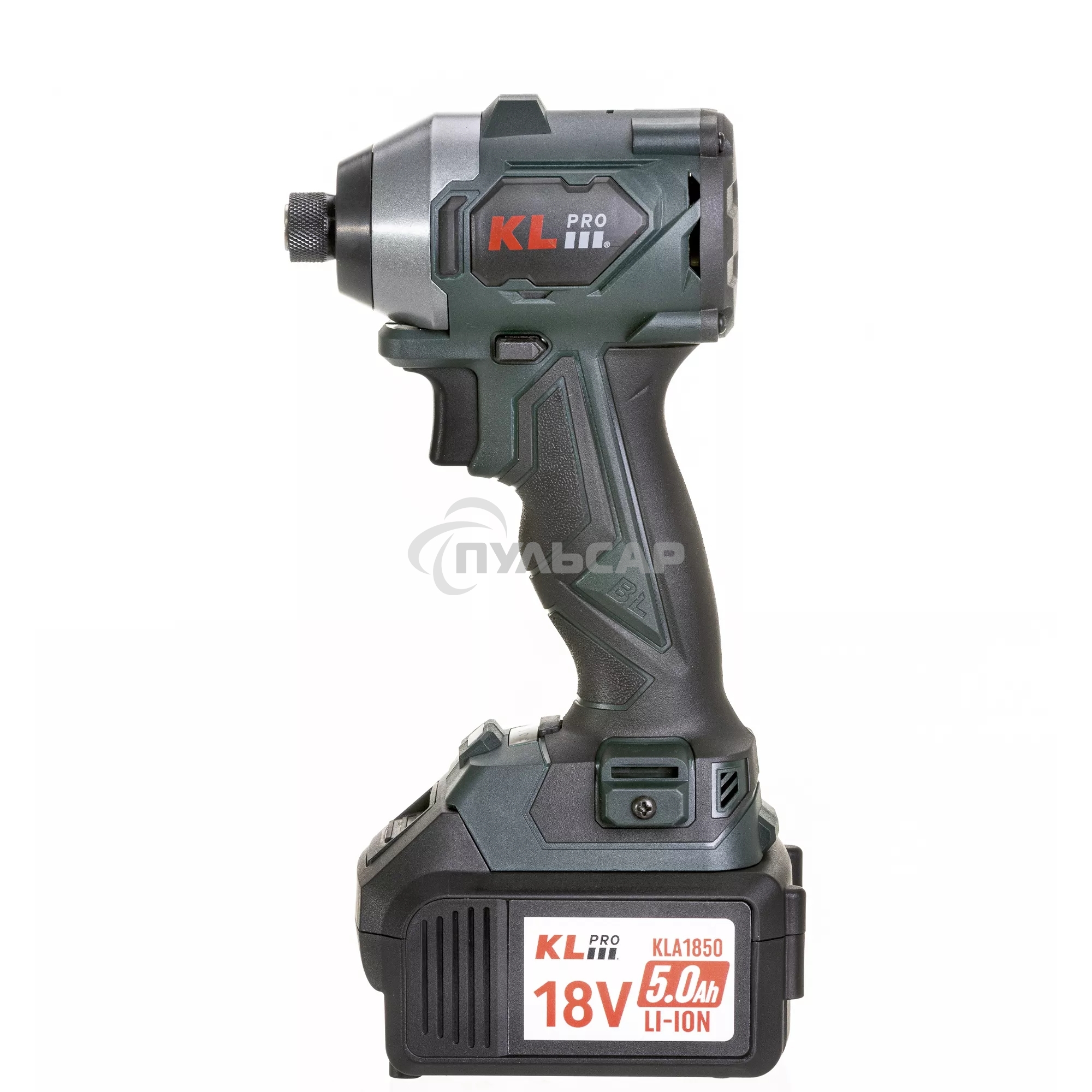 Профессиональный бесщеточный винтоверт аккумуляторный KLPRO KLDV18BH-50 (18В, Li-ion-2шт, 5.0А·ч, 220Нм, 2 скорости, подсветка,З/У,в кейсе)