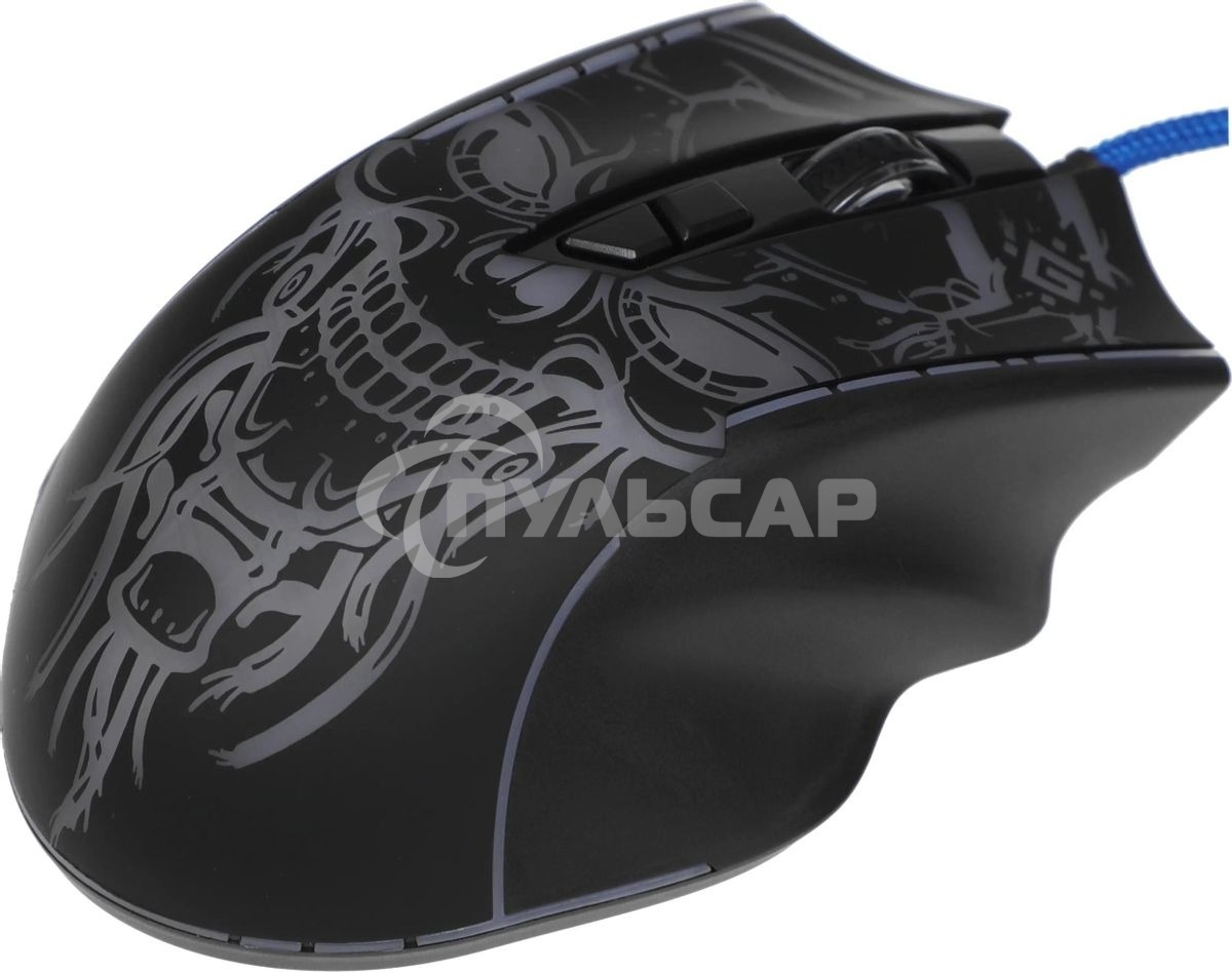 Мышь проводная Defender Bulletstorm GM-928 черный, 7200 dpi, USB, кнопки - 7