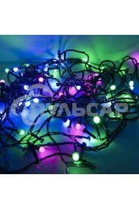 Гирлянда светод. Funray Минишарики, SE-MINI-110M, 10М,100LED,мульти(6цв.),темно-зел.шн.0,7м,контр,