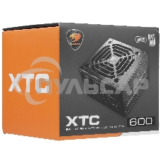 Блок питания Cougar XTC600, 600Вт, 80 PLUS, 120мм, черный