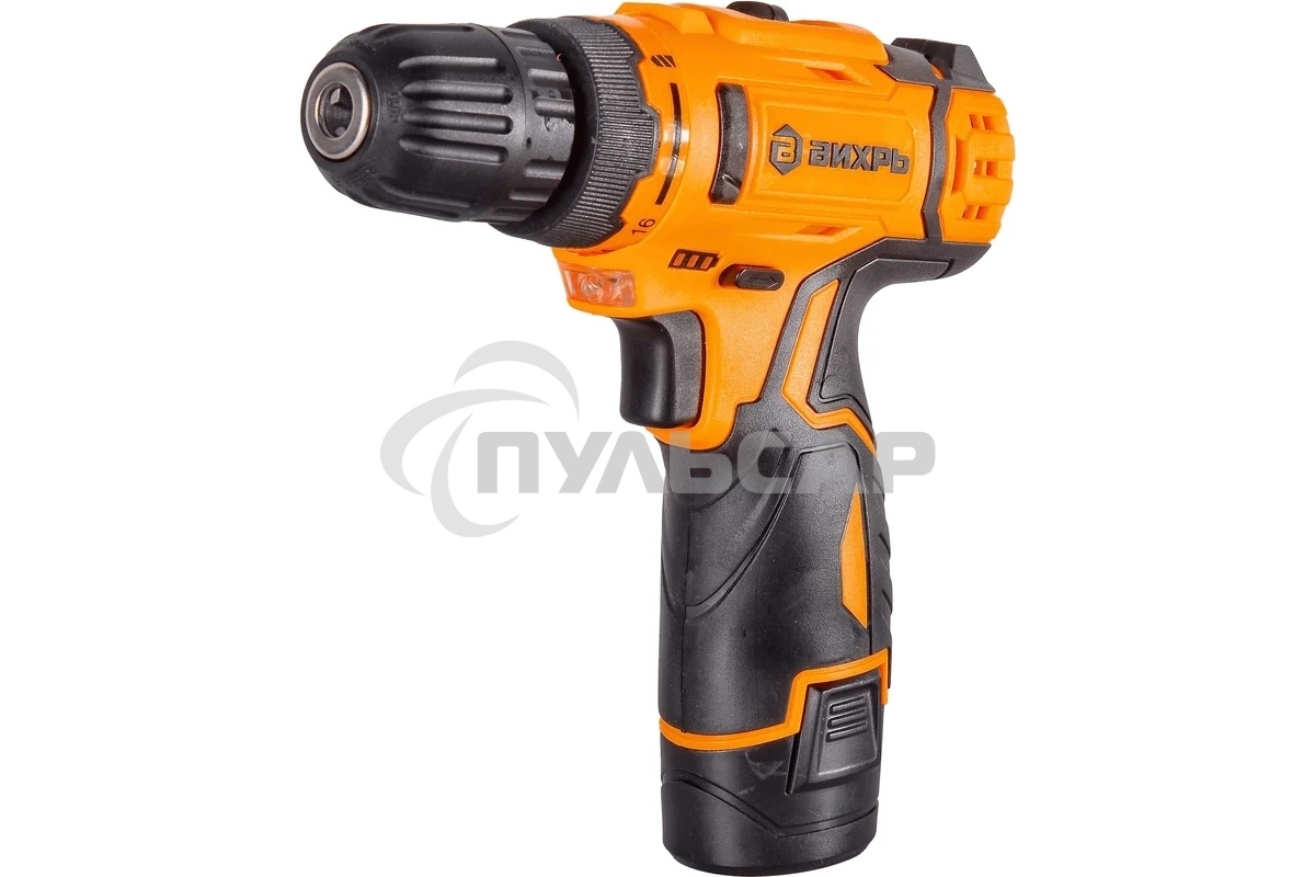 Дрель-шуруповерт Вихрь ДА-12Л-2КА 72/14/26, Аккумуляторная, 12В, 2 АКБ, Кейс