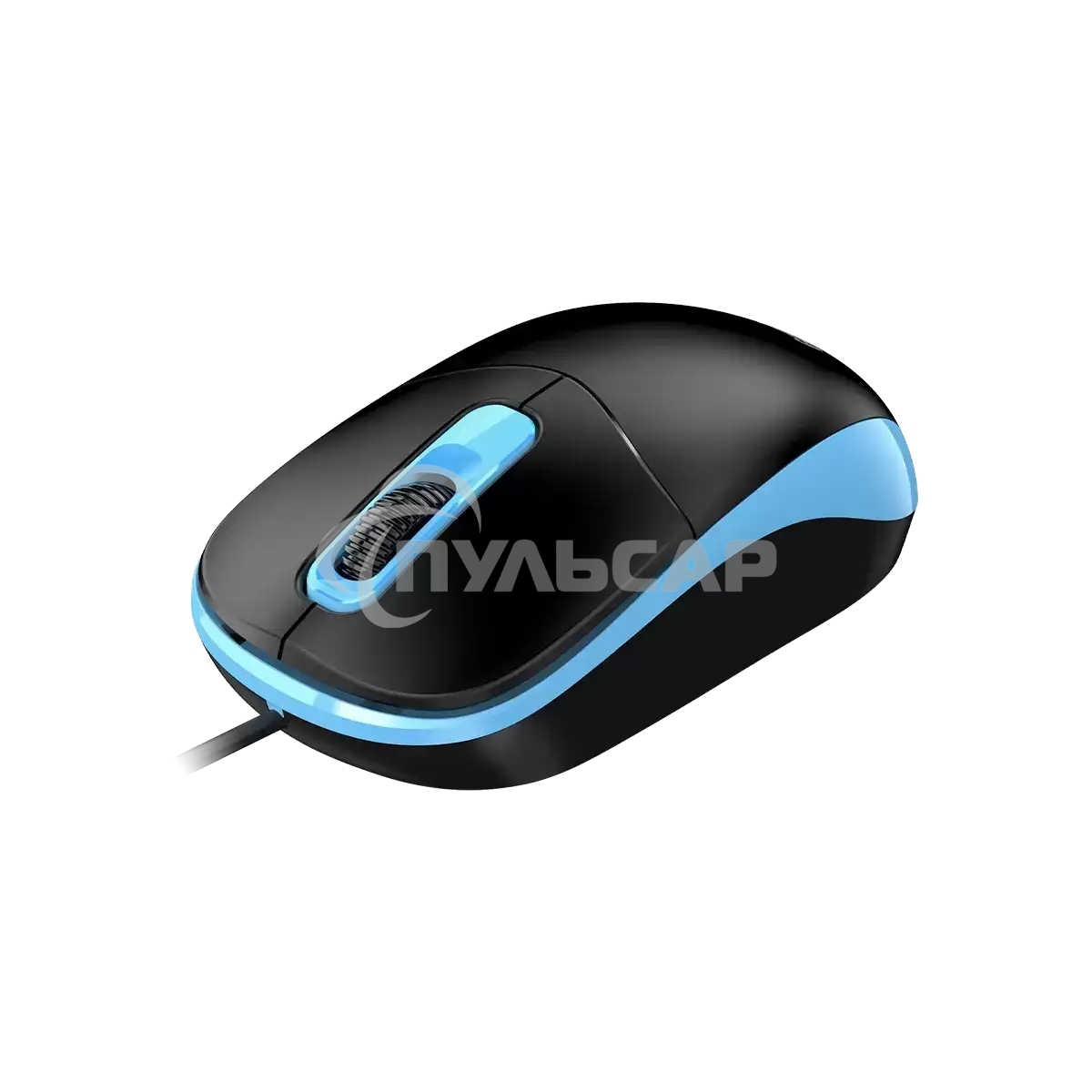 Мышь проводная Genius DX-111 черно-синий, 1200 dpi, USB, кнопки - 3