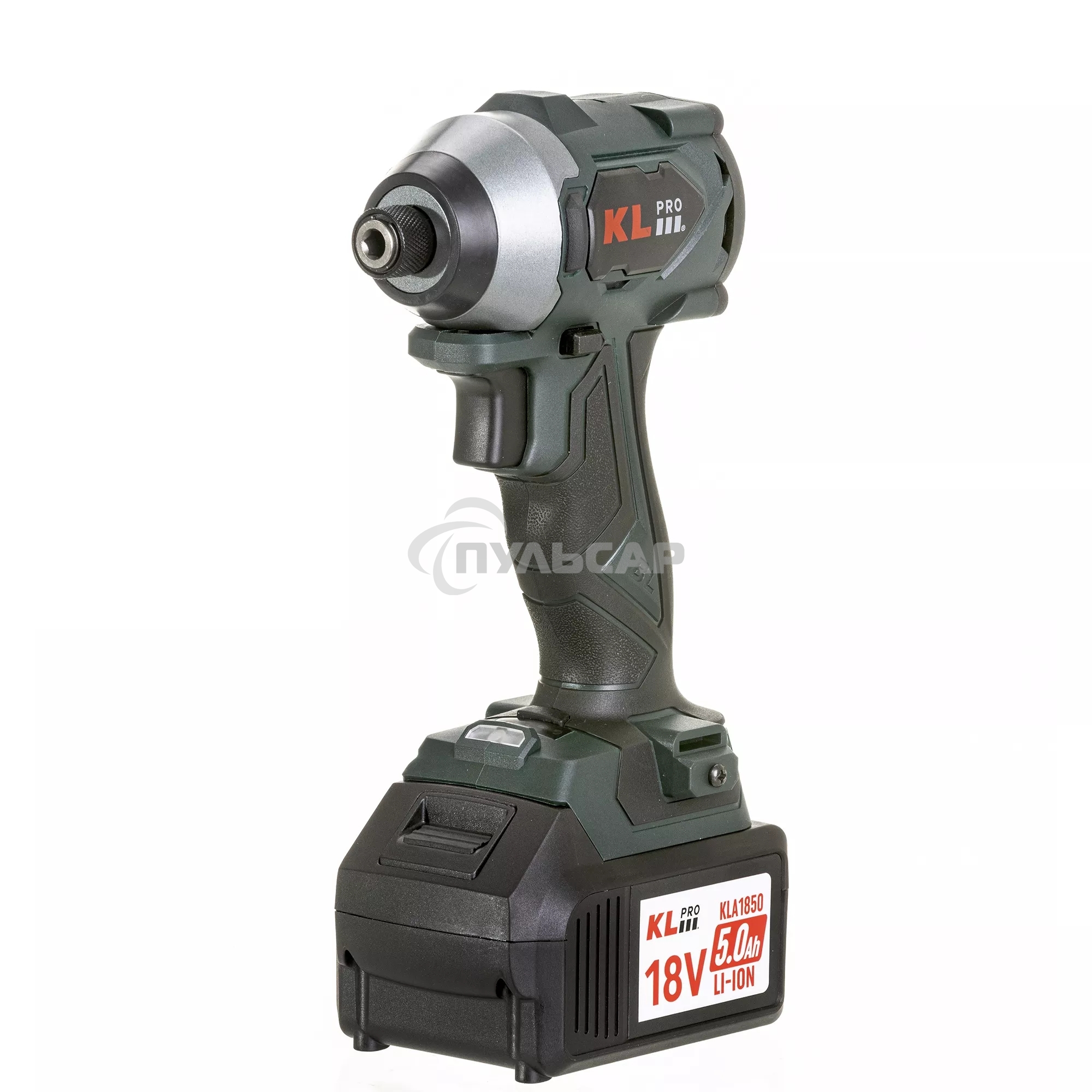 Профессиональный бесщеточный винтоверт аккумуляторный KLPRO KLDV18BH-50 (18В, Li-ion-2шт, 5.0А·ч, 220Нм, 2 скорости, подсветка,З/У,в кейсе)
