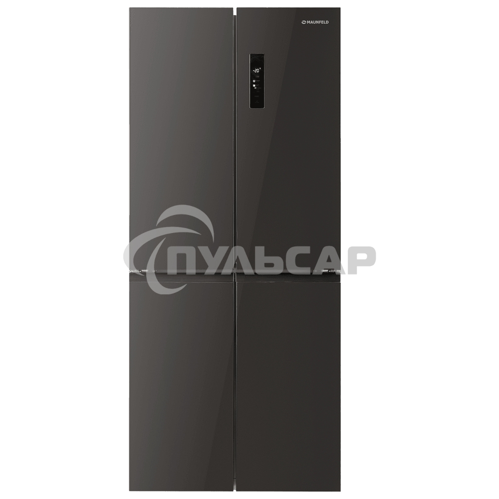 Холодильник Maunfeld MFF183NFSBE черная нержавеющая сталь трехкамерный инвертор 405л морозилка снизу
