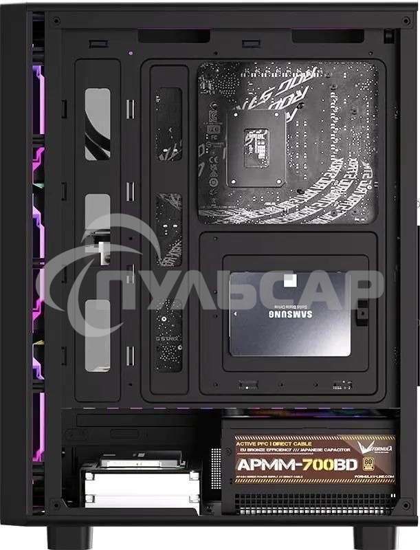 Компьютерный корпус Aerocool / Formula MANA DYNAMIC черный без БП ATX 6x120мм 2xUSB 3.0 1xUSB3.1 audio bott PSU