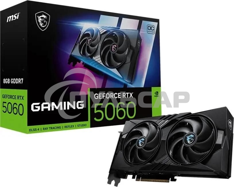 Видеокарта MSI RTX 5060 8G GAMING OC RTX 5060 8Gb 128bit GDDR7 2640/28000 HDMIx1 DPx3 HDCP Ret