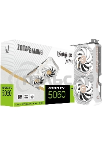 Видеокарта Zotac PCI-E 5.0 RTX 5060 TWIN EDGE OC WHITE ED NVIDIA GeForce RTX 5060 8Gb 128bit GDDR7 2527/28000 HDMIx1 DPx3 HDCP Ret белый