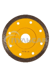 Диск алмазный отрезной Denzel 115 х 22,2мм, сплошной, супертонкий, горячий пресс, сухой/мокрый рез