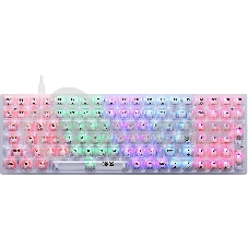 Клавиатура проводная механическая Defender Orios GK-149 RU,прозрач,100кн+FN,радуж,1.5м_1