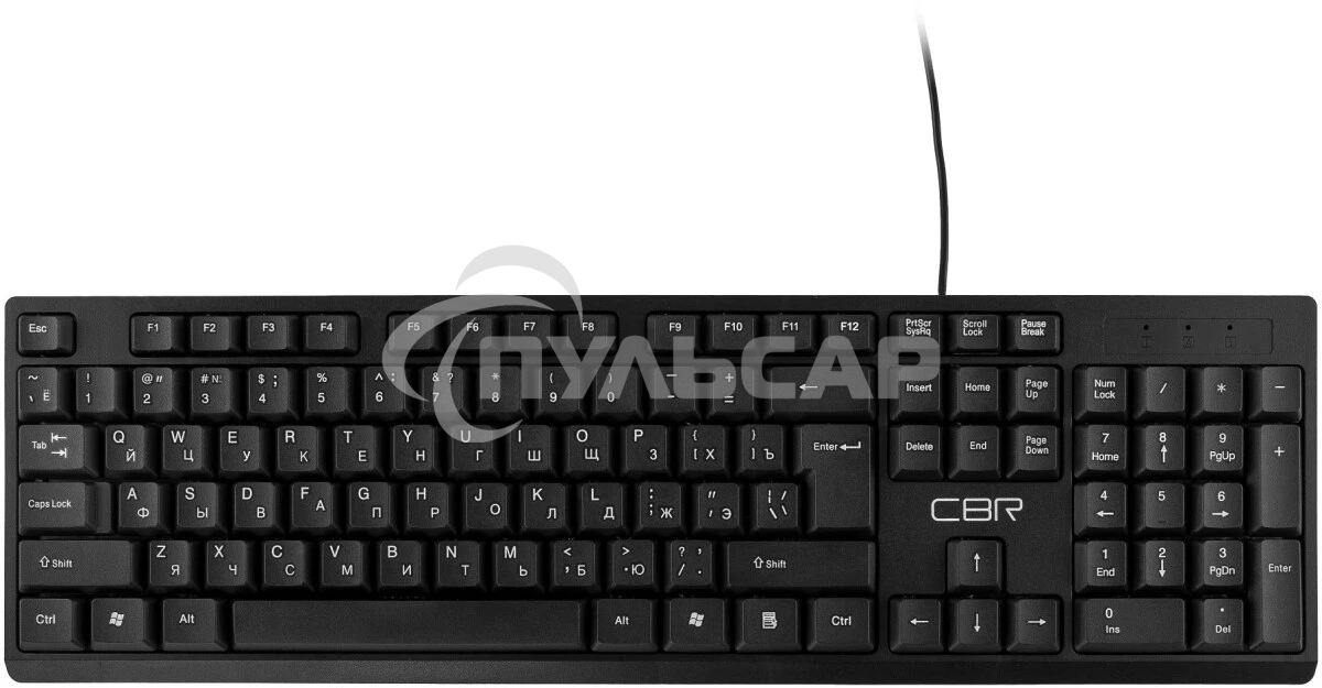 Клавиатура проводная CBR KB 101 USB 104 кл., офисн., 1,5 м