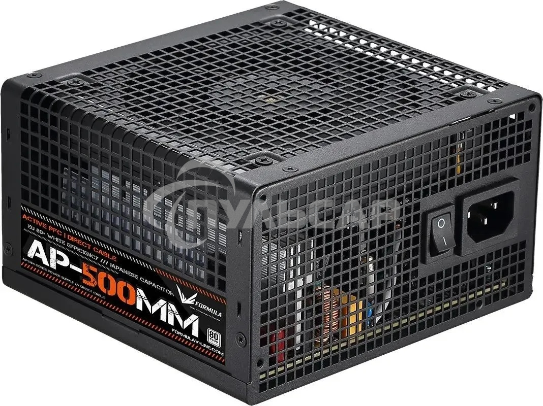 Блок питания Aerocool / Formula ATX 500W AP-500ММ 80 PLUS WHITE (20+4pin) APFC 120мм fan 6xSATA RTL