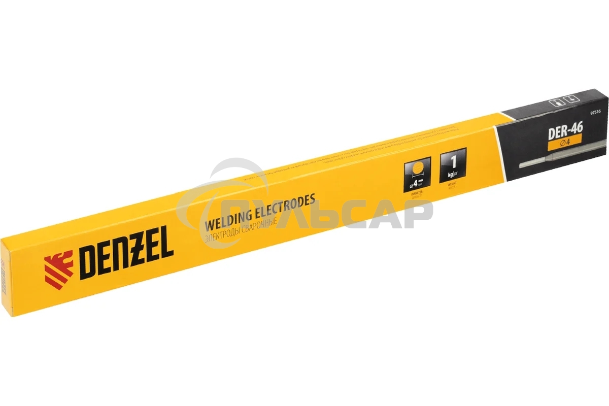 Электроды DER-46, диам. 4 мм, 1 кг, рутиловое покрытие Denzel