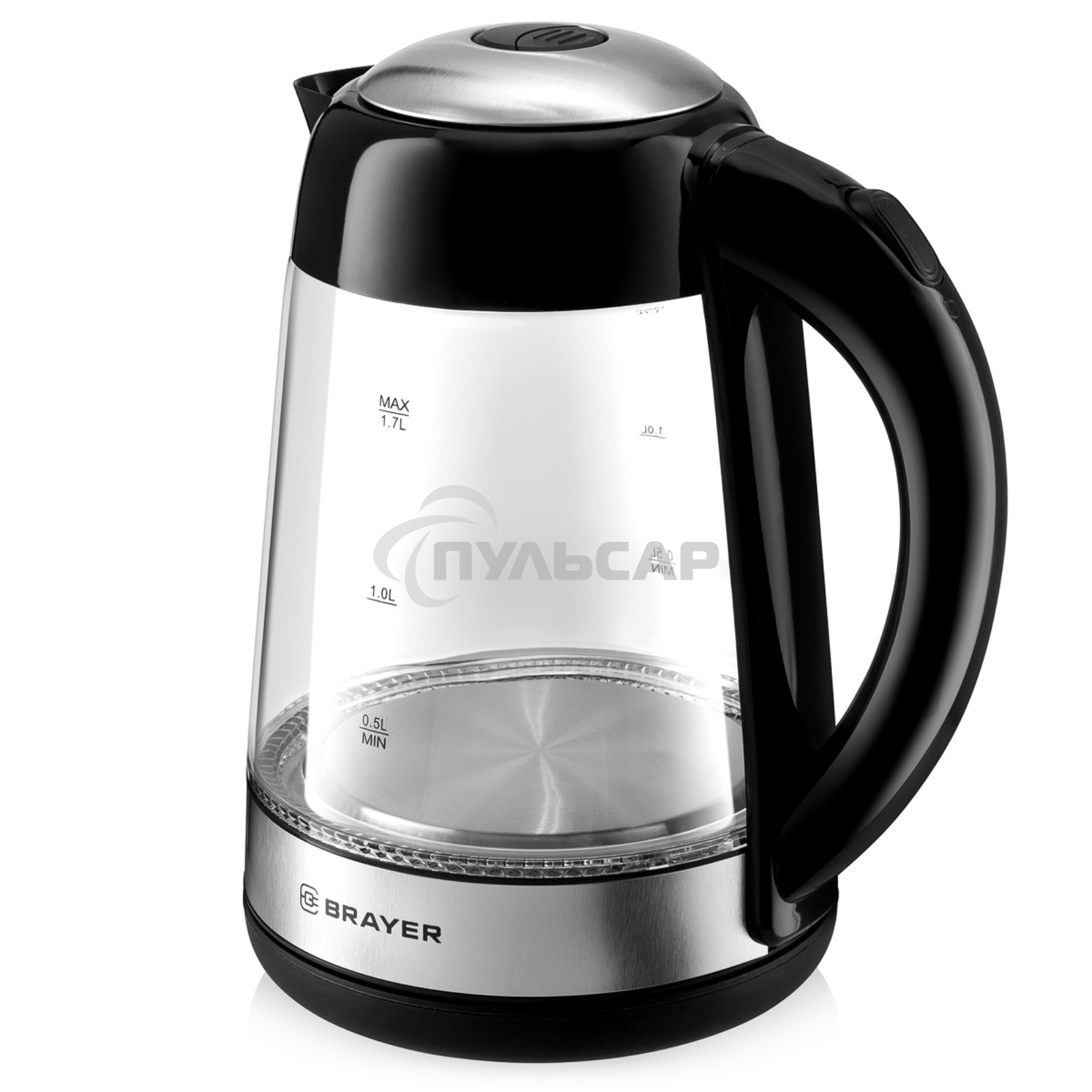 Чайник электрический BRAYER BR1012BK, 2200 Вт, 1,7 л