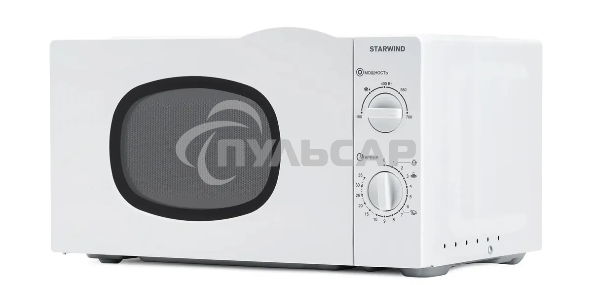 Микроволновая печь Starwind SWM6520 белый, 20 л, 700 Вт, переключатели - поворотный механизм