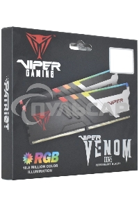 Оперативная память Patriot Viper Venom, DDR5, 48Gb (2x24 Gb), 6000 MHz, CL30, DIMM, радиатор, RGB, черный