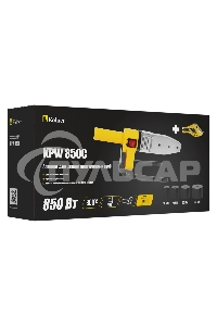 Аппарат для сварки пластиковых труб 850Вт KOLNER KPW 850C, время нагрева 1.5мин, рабочая температура 300гр, насадка 16, 20, 25, 32мм, муфтовая сварка, кабель 2м (набор осн., кейс)