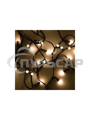 Гирлянда светод. Funray Минишарики, SE-MINI-110WW, 10М, 100LED, тепл.бел,темно-зел.шн 0,7м, контр