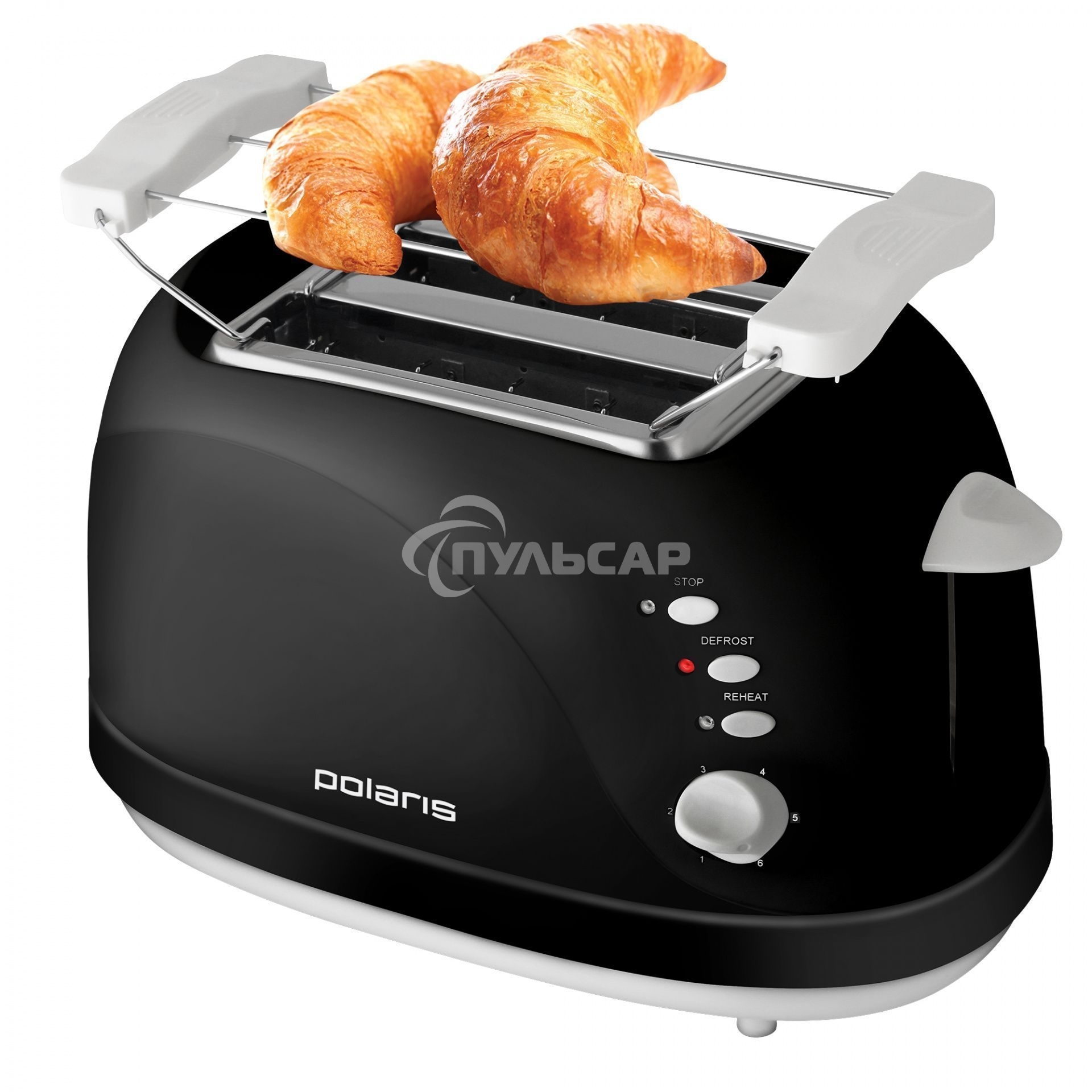 Тостер Polaris PET0702L черный 750Вт