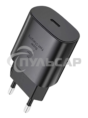 Сетевое зарядное устройство Qumo Energy light PD 25Вт, (модель 0102), порт: USB Type-C, черный