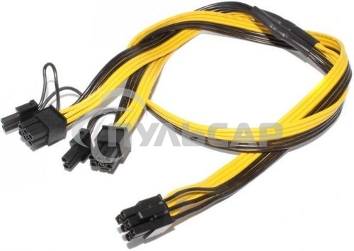 Кабель 6 pin to 2 x 6+2 pin GPU power adapter splitter cable